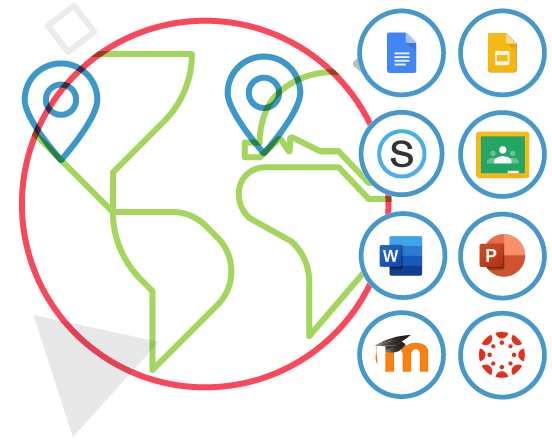 wiris company Lms integrations google docs workspace microsoft office 365 icons