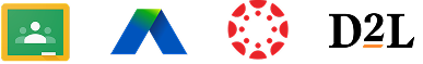 integrations on Google Classroom, Brightspace D2L, Blackboard and Cnavas