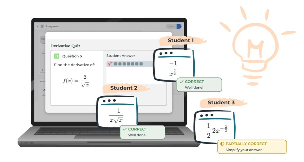 Images from te feedback offered by LearningLemur