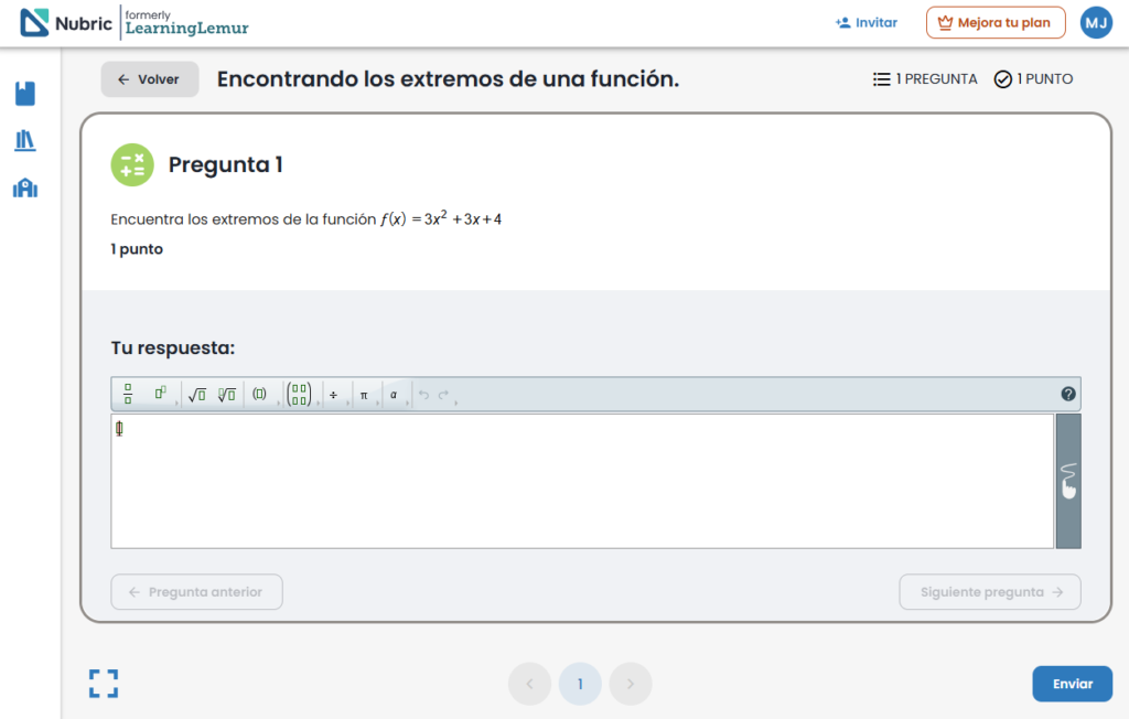 enunciado de extremos de una función