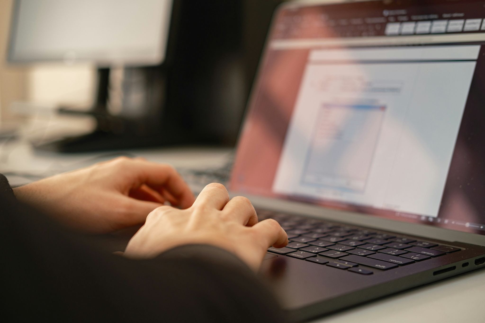 Computer typing digital science