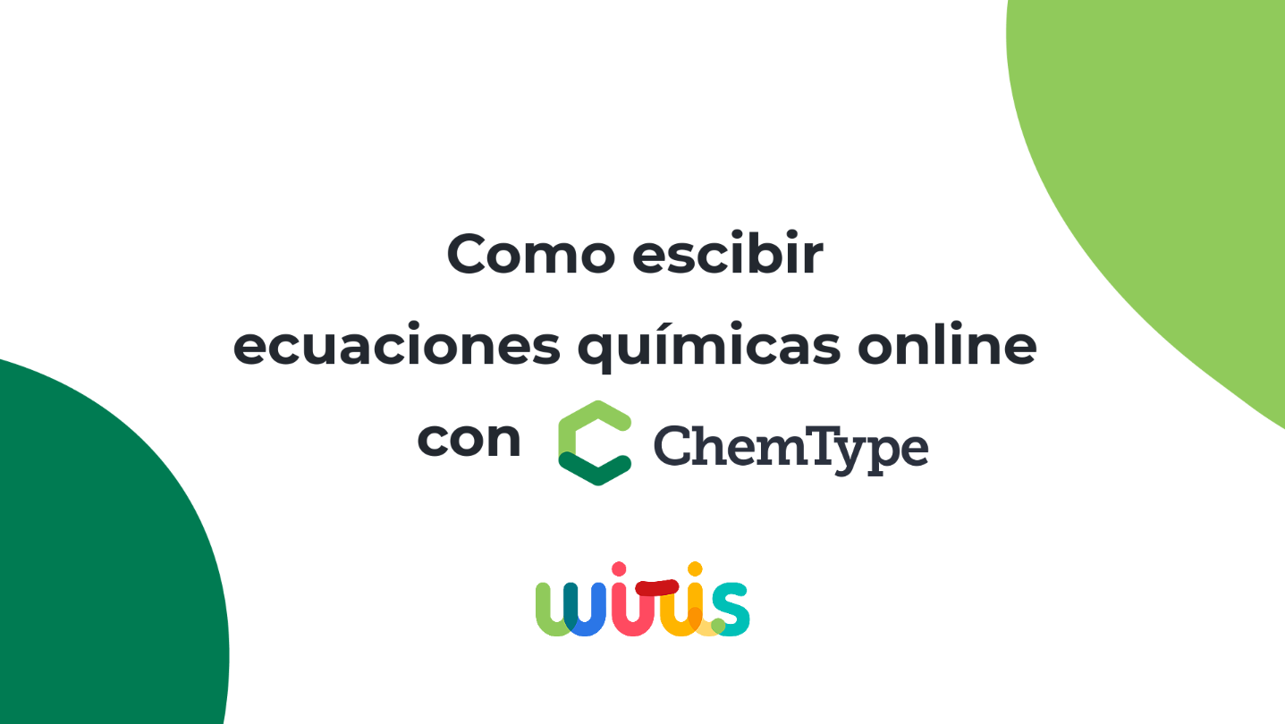 Como escribir ecuaciones quimicas online con ChemType