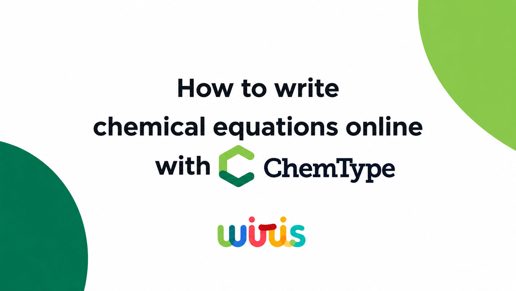 How to write chemical equations online with ChemType