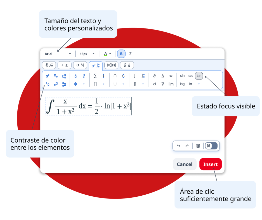 Editor MathType accesible