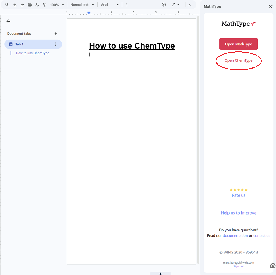 How to open chemtype