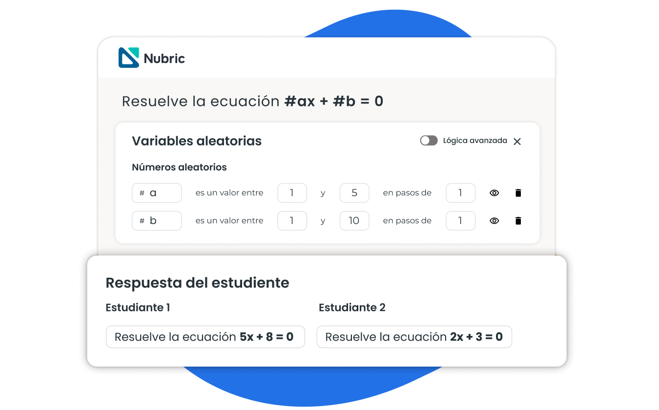 Nubric, ejemplo de una variable aleatoria
