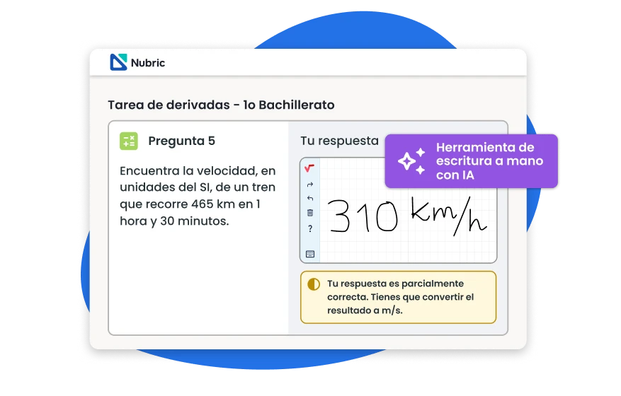 Cuestionario sobre derivadas resuelto con el reconocimiento de escritura a mano de MathType
