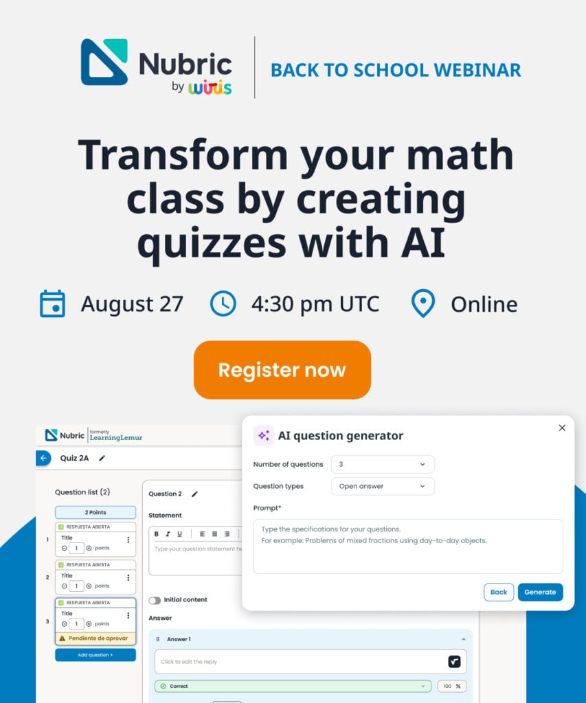 Transform your math class by creating quizzed with AI