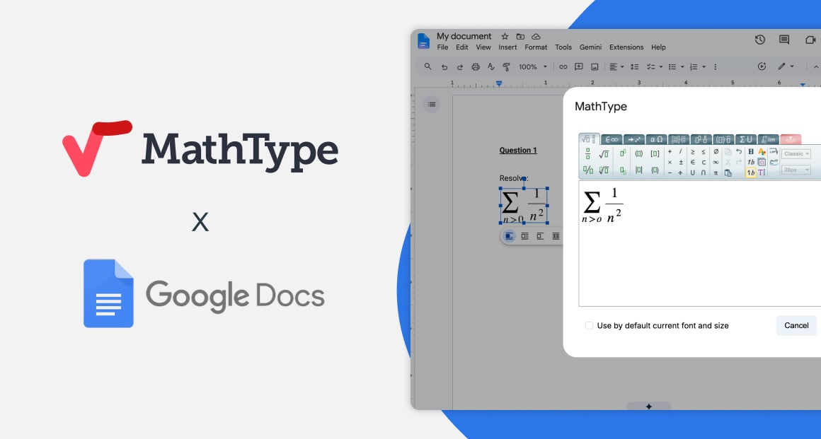 MathType: the equation editor Google Docs users need